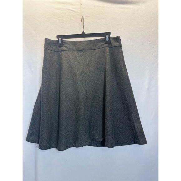 Dalia Collection Women Petite Wool Blend Herringbone A-Line Midi Skirt Size 14P - Picture 5 of 7